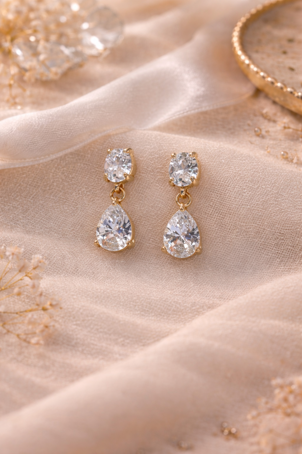 Dual Stone Earrings