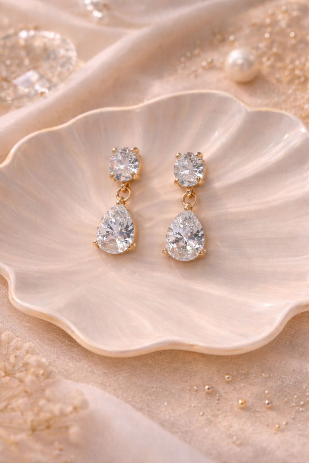 Dual Stone Earrings