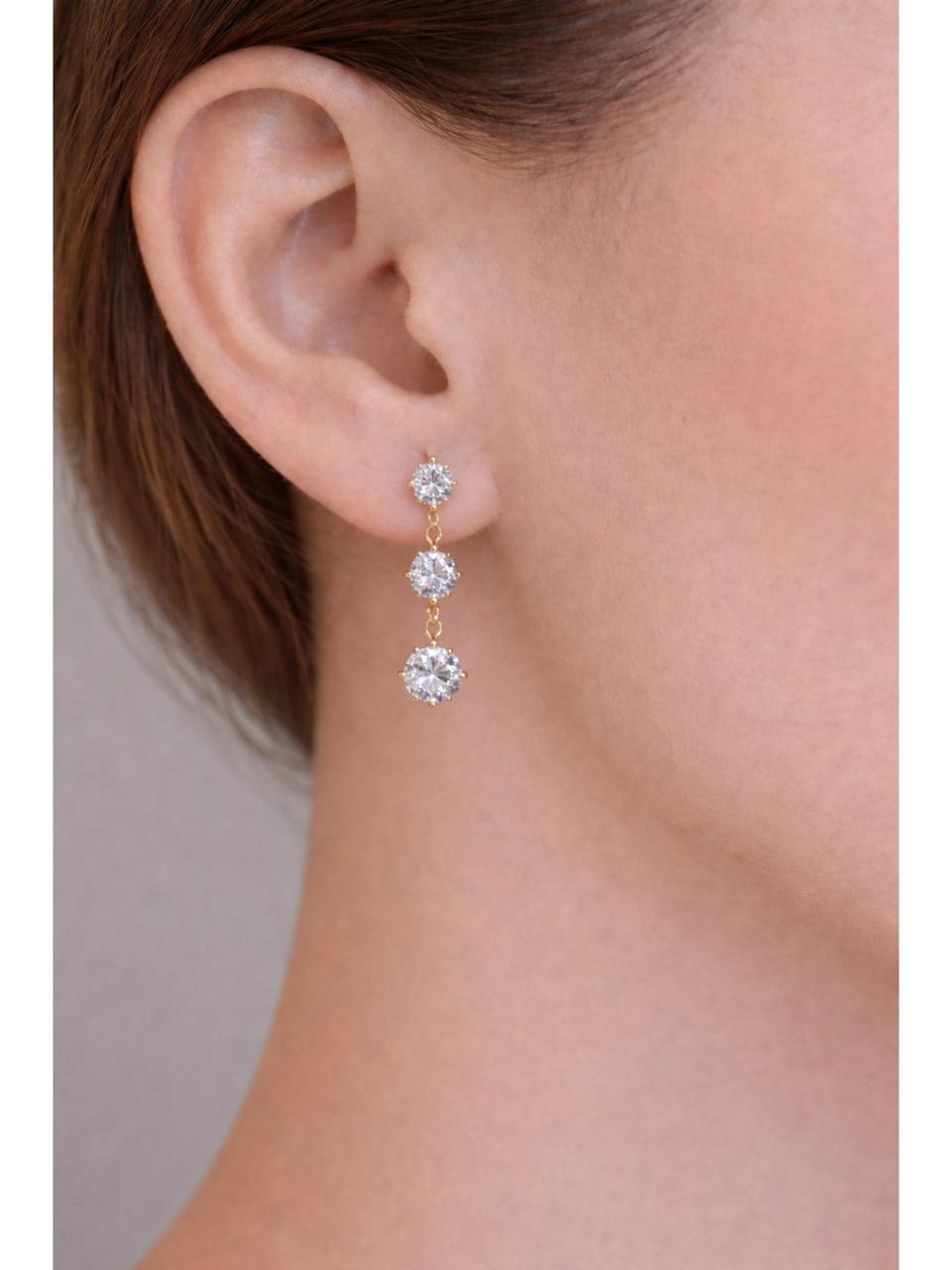 Trio Stone Earrings