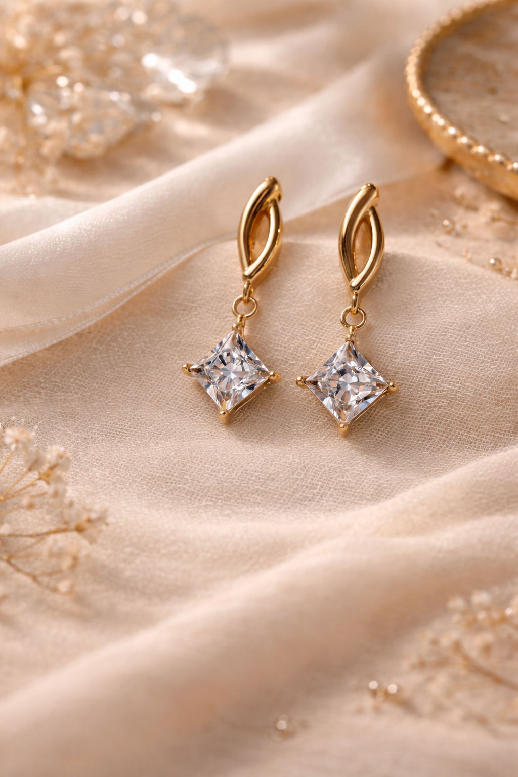 Diamond Drop Earrings