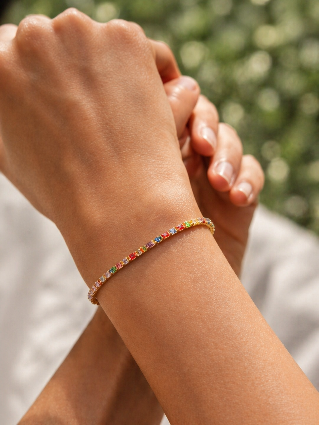 Rainbow Tennis Bracelet