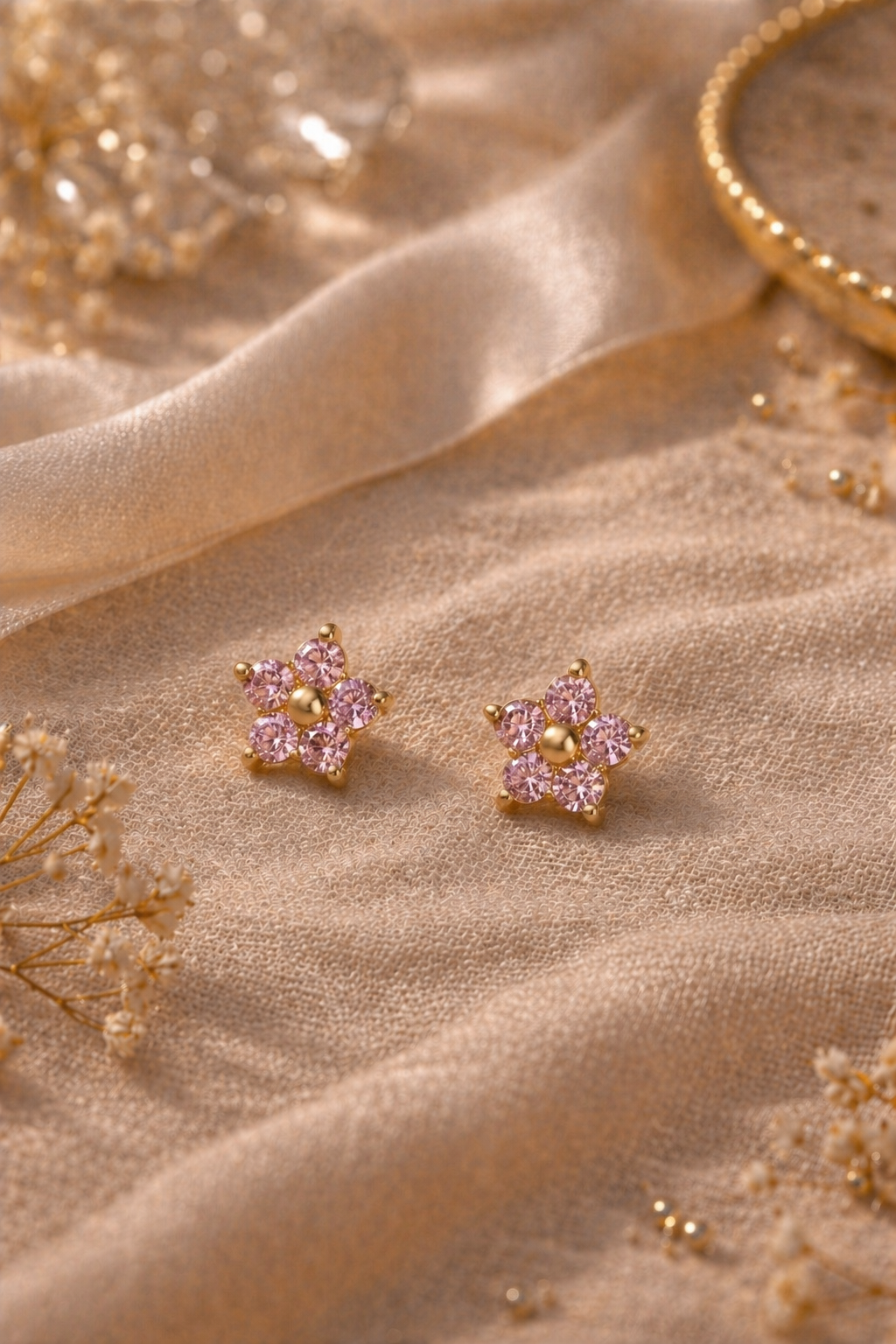 Pink Petal Earrings