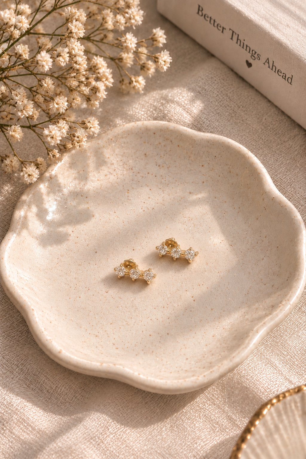 Triple Diamond Studs