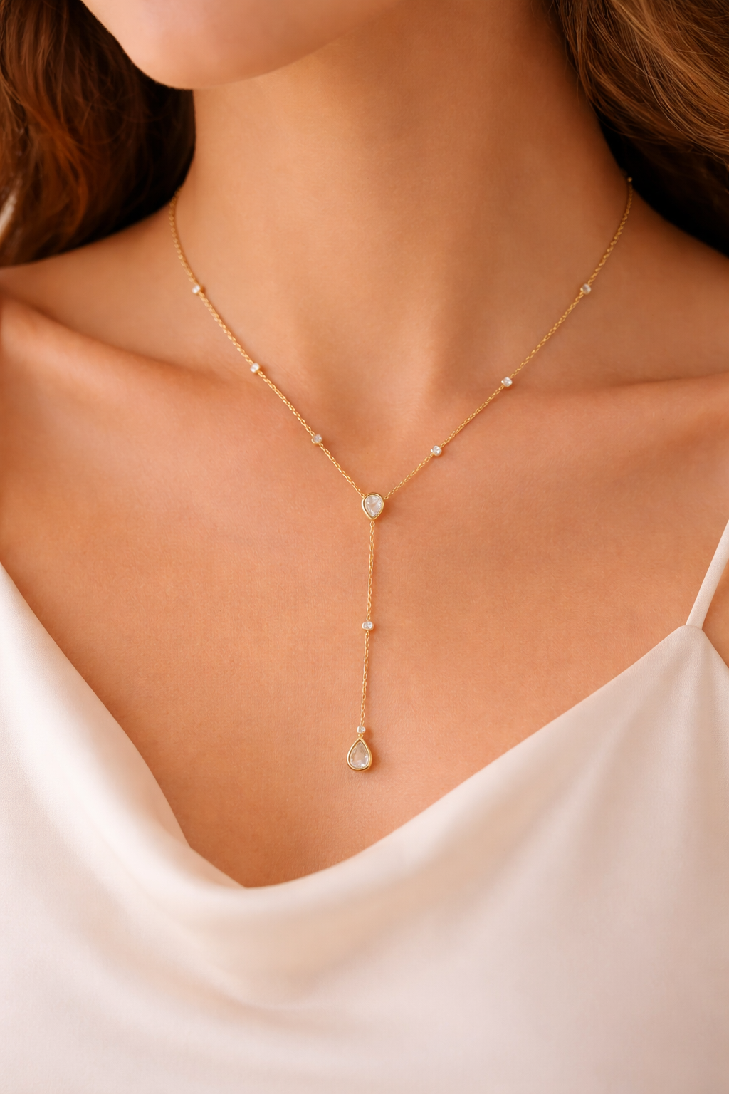 Stone Line drop Pendant