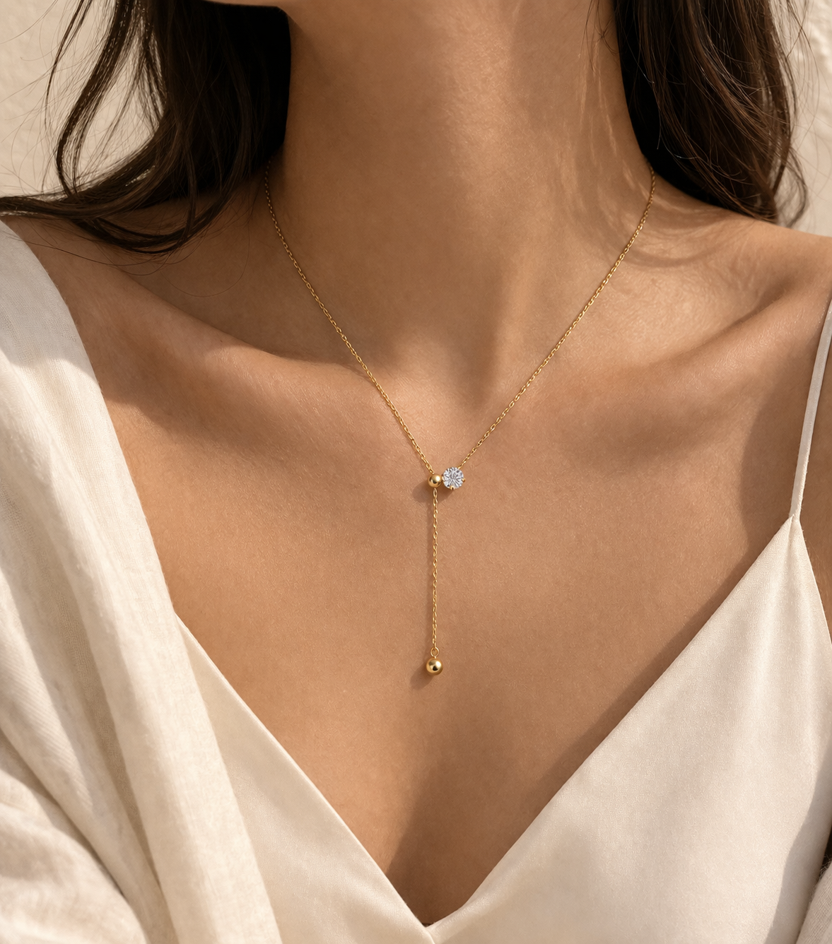 Single Stone Drop Pendant