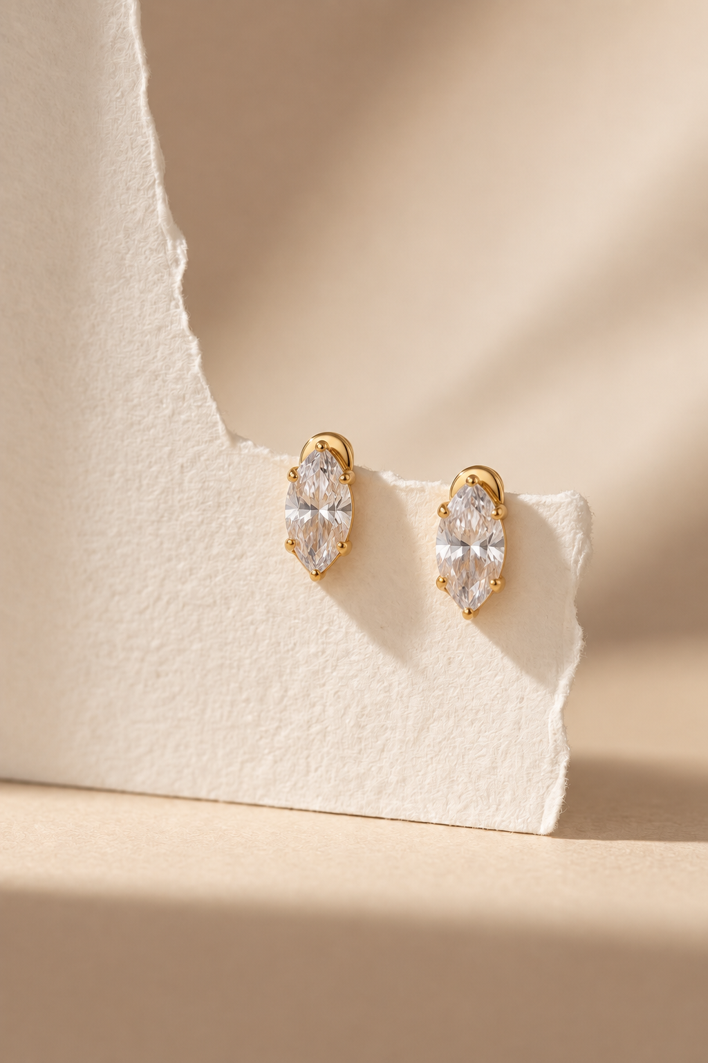 Marquise Soliatire Studs