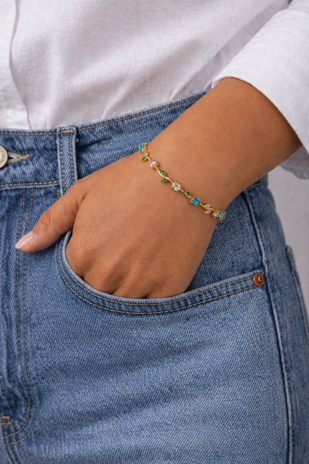 Emerald Charm Bracelet