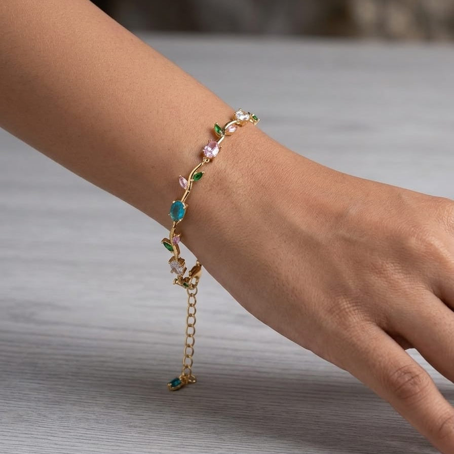 Emerald Charm Bracelet