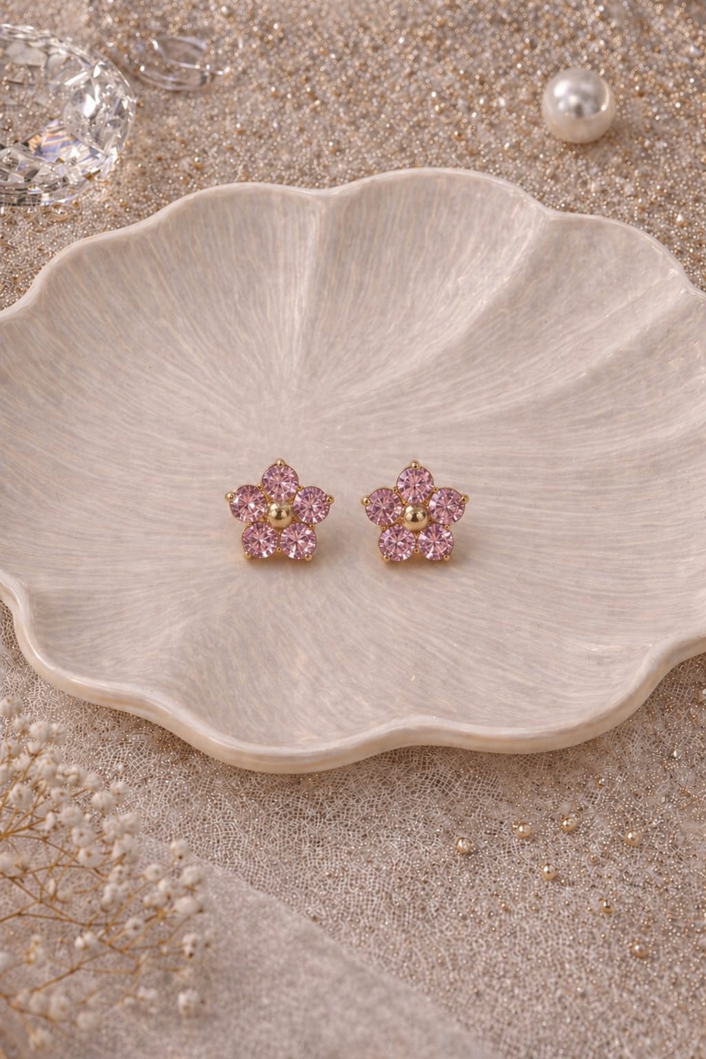 Pink Petal Earrings