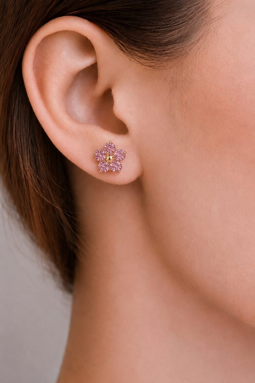 Pink Petal Earrings