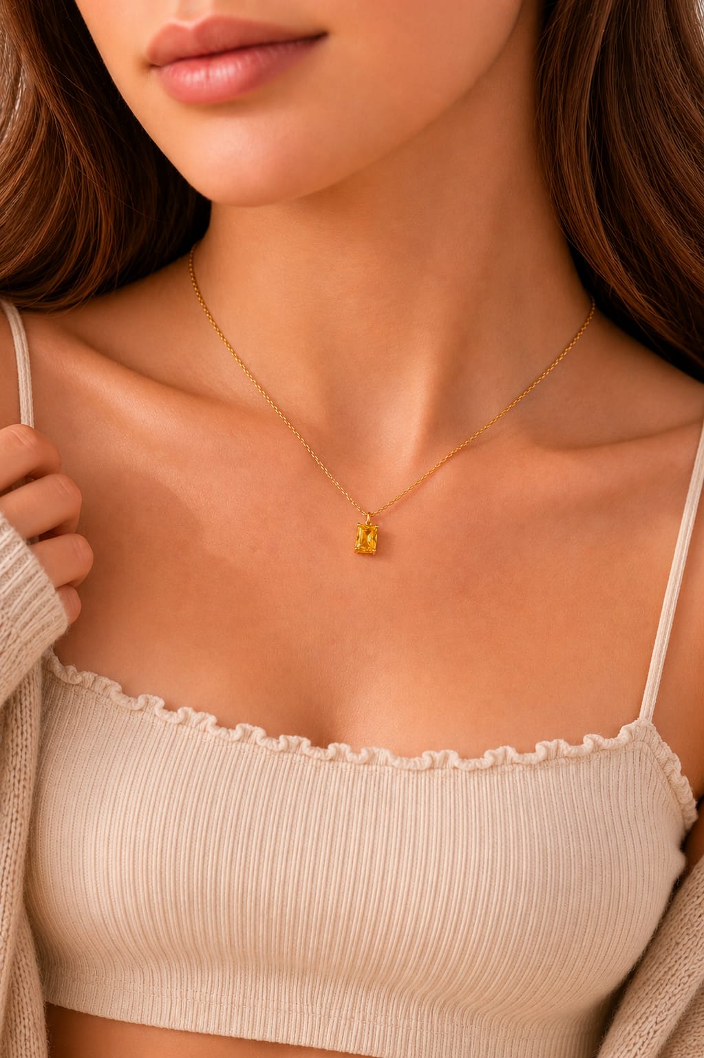 Golden Square pendant
