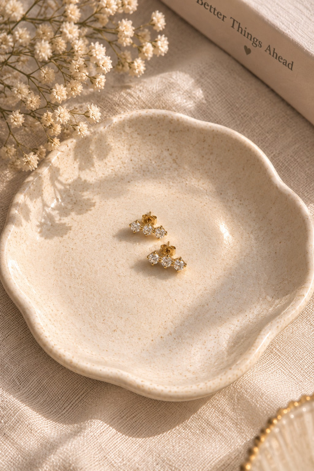 Triple Diamond Studs